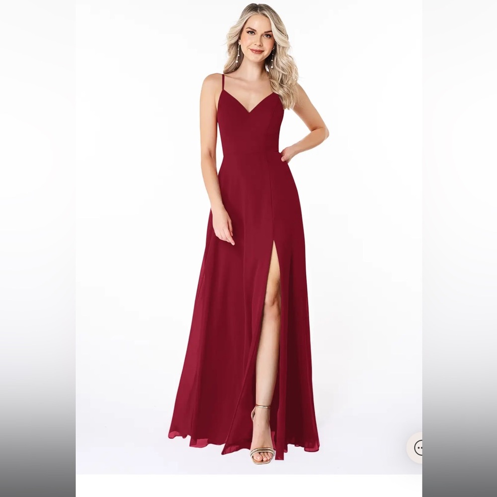 Elegant Cabernet Evening/Bridesmaid Gown from Azazie